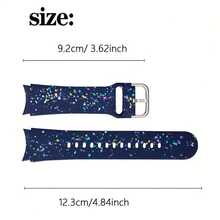 Color Speckles Bands Compatible With Samsung Galaxy Watch 7 Band 40mm 44mm, 20mm No Gap Soft Silicone Strap Replacement For Galaxy Watch 6 5 4/Classic 6 4/FE 40 Mm/Watch 5 Pro 45mm Women Men