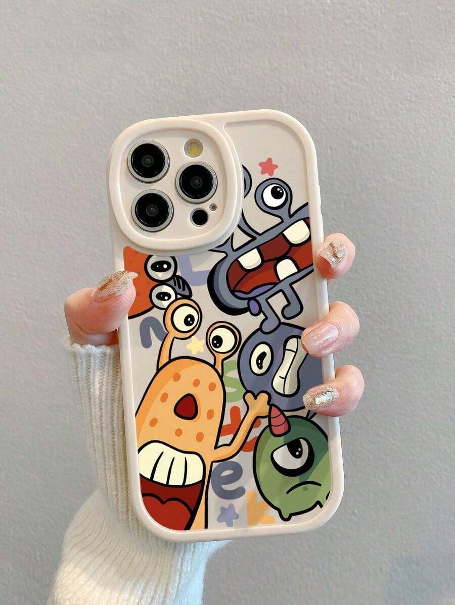 Cartoon Colorful Animal Pattern Phone Case, Funny Cartoon Monster Phone Case, Camera Lens Covered Protective Phone Case Compatible With Samsung, Galaxy, 11, 13, 15 Pro Max, S24, Galaxy A14, Galaxy A54 5G, Galaxy A52/A52s 5G - 1 cái - Xem 1