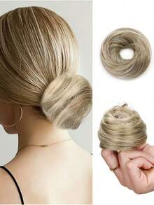 Straight Hair Bun Elastic Band Synthetic Fiber Hair Bun, Hair Scrunchie Hair Accessory, Daily Use Hair Styling Set, Hair Styling Tool Kit - Multicolor - View 10