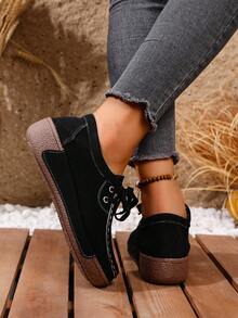 Giày lười đế mềm thoáng khí thoải mái thời trang mới 2025 dành cho nữ, Xuân/Hè - màu đen - Xem 6