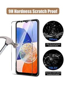 3pcs High Definition Tempered Glass Screen Protector, Anti-Scratch, Rounded Edges, Anti-Drop, Shatter-Resistant, Compatible With Samsung Galaxy A13/A14 5G/A23/A34/A54/S24 FE/A54A35/A15/A05s/S23 Fe/S24FE/A06/A36/A56/A26