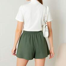 Women Shorts - xanh quân đội - Xem 3