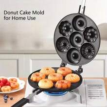 New Home Use Donut Cake Mold, Commercial Cookie Mooncake Egg Baking Tool Rack, Egg Baking Machine, Mini Donut Maker, Non-Stick Donut Maker, Mini Donut Maker, Dessert Making, Home Baking, Compact Design, Non-Stick Surface, Heat-Resistant Material, Lightweight Structure, Cookie Cutter, Dessert Lovers