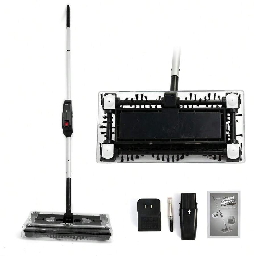 Cordless  Floor Sweeper 45"Rechargeable Floor And Carpet Sweeper Vacuum Cleaner Sweeping Lightweight Stick Handheld Portable Vacuum Cleaner Cordless Cleaning US - Black - View 1