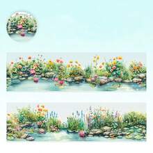 have a good day 2m/Roll Fresh Natural Theme Washi Tape, Creative Aesthetic Stickers, DIY Decorative Collage Craft Supplies, Holiday Gifts, Personalized Scrapbooking School Stationery