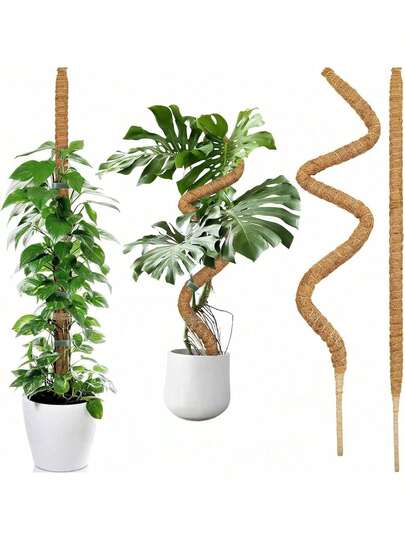 1 szt. Elastyczny patyk z włókna kokosowego, kształtny patyk do mchu, stojak na rośliny, odpowiedni dla epipremnum złocistego i filodendronu
