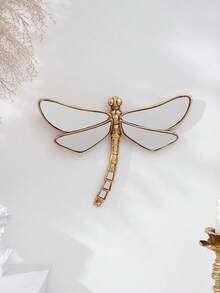 1pc Resin Gold Mirror Dragonfly Wall Decor, Insect Lover's Collection, Creative Insect Museum Hanging Decor For Home Party - Gold - View 7