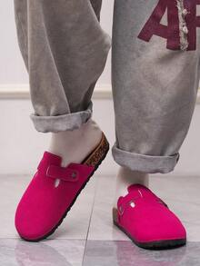 Unisex Adjustable Slip-On Slippers, Non-Slip & Durable For Indoor & Outdoor Wear - Pink - View 5