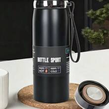 Termo 800ml Acero Inoxidable Térmico - Negro - Ver 5