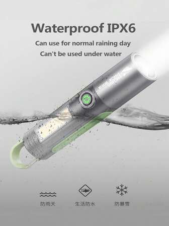 LED Strong Light Flashlight Portable Outdoor Emergency Light Waterproof Mini Camping Light Adjustable Focus Fishing Light Tent Lighting