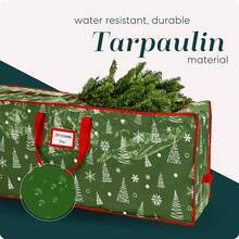 Bolsa Almacenamiento Árbol Navidad 9Pies Impermeable Con Asas - Patrón verde - Ver 1