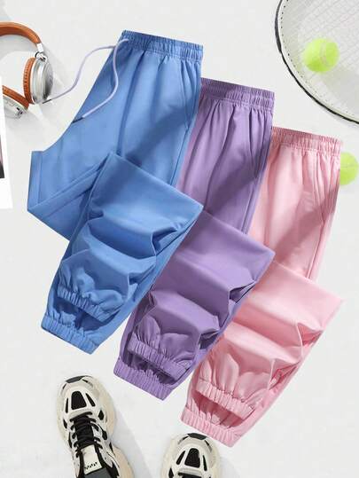 Calças de corrida femininas com bolsos e cordão, calças de moletom para corrida, para mulheres, para treino e corrida