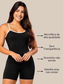 Macaquinho Fitness Academia Detalhe Costas Dia a Dia - Virginia