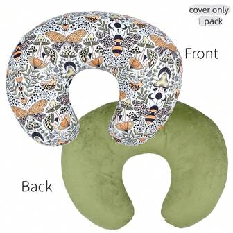 Amningskudde, plyschigt avtagbart amningskudde för amningskuddar, supermjukt och bekvämt överdrag för höst och vinter, pojkar och flickor duschgåvor