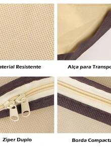 Organizador Multiuso Caixa Organizadora De Guarda Roupa Flexivel Com Ziper 60x45x30cm Grande