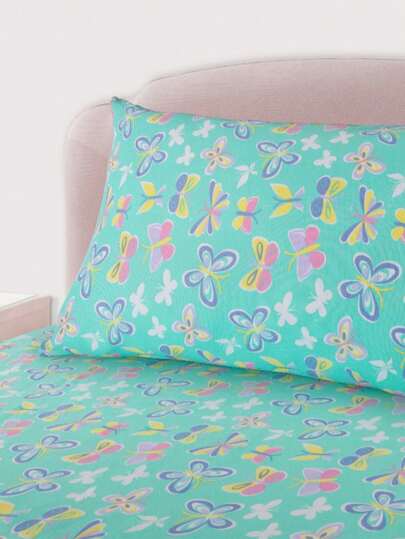 Jogo de Lençol 2 Peças Infantil Com Elástico Fronhas Com Lese Estampas Divertidas