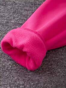 Sudadera hoodie dama mujer gorro capucha manga larga algodón bolsa canguro estampado pecho espalda estrella rocker suave pachoncita puños rib acanalados casual aesthetic homie cossy casa diario frio ciudad urbana moderna juvenil cómoda calientita - Rosa Fucsia - Ver 5