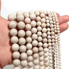 1 Stück Natürliche Fossil Stein Perlen 4/6/8/10/12mm Natürliche Stein Perlen für DIY Schmuckherstellung
