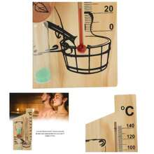 Termmetro de Sauna 2 en 1, Reloj de, Temporizador de de 15 Minutos, Dorada, Medidor de Temperatura de 0 a 140 Grados Celsius, Montaje en Pared, Accesorio - inicial - Ver 1