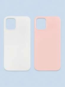 Bộ 2 ốp lưng điện thoại tối giản màu trơn, hồng và trắng, tương thích với iPhone 16, 16 Pro Max, 16 Pro, 16 Plus và các dòng điện thoại Galaxy. - Nhiều màu - Xem 65