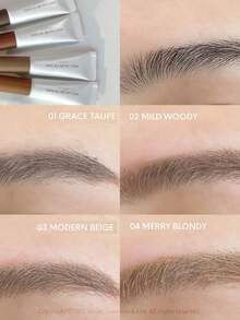 Romand ALL BROW CARA 01 GRACE TAUPE, Feather-Light Touch, Velvet Matte Finish, Plant-Based Brow Technology, Taupe Hair Texture, Cool Tea-Colored Velvety Fluffiness, Warm Caramel Feathery, Portable Brow Kit, Korean Makeup, 9g/0.32oz - 01 格雷斯灰褐色 - 查看 3