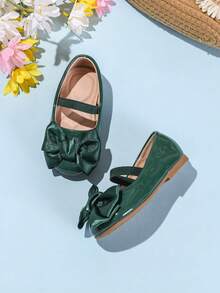 1 Pair Cute Floral Casual Comfortable Flat Shoes For Girls, Versatile For All Seasons - Green - View 4