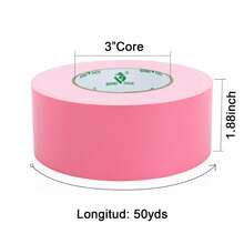 BOMEI PACK Cinta Aislante Rosa 1,88 Pulgadas x 50 Yardas,9.0Mil de grosor, Cinta Aislante Multiusos de Fácil Rasgado, Fuerte, Flexible, sin Residuos, Cinta de tela Impermeable - Rosa - Ver 10
