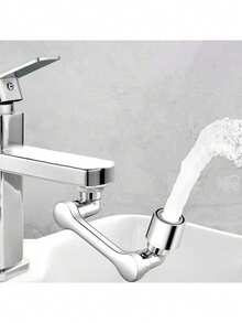 1pc 1440° Rotating Faucet Extender, Mechanical Arm Faucet Extender, Anti-Splash Faucet, Made Of High-Quality ABS Material, Suitable For Bathroom, Kitchen And Toilet