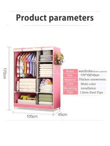 Zapatero Organizador a Prueba de Polvo, Tela no Tejida, 5 niveles - Multicolor - Ver 4