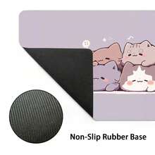 5pcs Cute Kitten Extra Large Mouse Pad, Gaming Desk Mat, Big Keyboard Pad, Washable, Non-Slip Rubber Base, Stitched Edge, Gift Mouse Pad, Desk Protector, Study Pad, Multiple Sizes Available, Computer Keyboard Mat, Laptop Pad Desk Accessories Office Supplies Office Office Desk Accessories Mousepad Mouse Pad For Desk - Five Cute Kittens - View 6