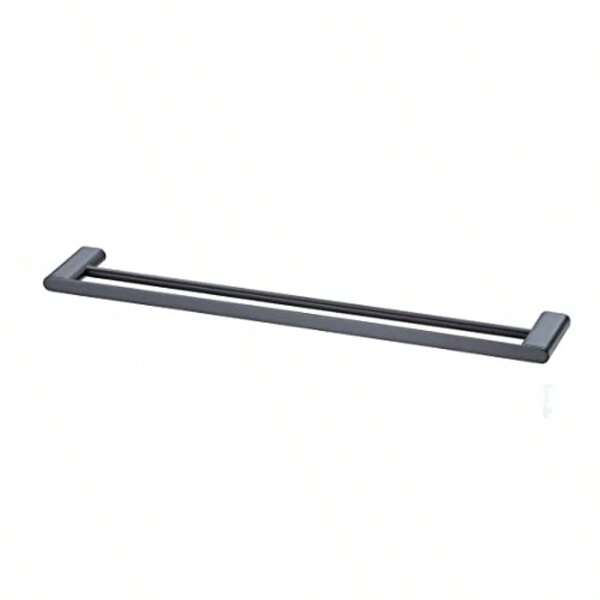 Oliveri Madrid Double Towel Rail Matte Black 650mm Length