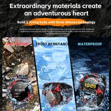 LOKMAT Reloj inteligente LOKMAT ATTACK GT multifunción con llamada Bluetooth, monitoreo de frecuencia cardíaca, oxígeno en sangre, sueño y salud, para deportes al aire libre, resistente al agua, con notificaciones, para adultos, niños y adolescentes