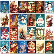 Christmas-Themed Cards - Decorative Background Cards, Gift Greeting Cards, Postcards & Message Cards