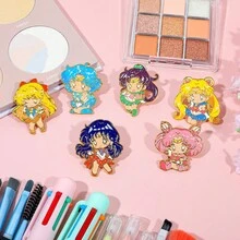 1 chiếc ghim cài áo hình mèo đen Luna biến hình trong phim hoạt hình, ghim cài áo hình nhân vật hoạt hình dễ thương, tinh tế và thời trang, thích hợp để trang trí túi xách hoặc đeo hàng ngày, món quà tuyệt vời. - Nhiều màu - Xem 8