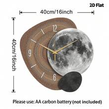 Reloj de pared decorativo minimalista de lujo 2D, movimiento de cuarzo súper silencioso, sin sonido de tic-tac, adecuado para sala de estar, dormitorio y oficina, decoración de pared de dormitorio de moda - Multicolor - Ver 21