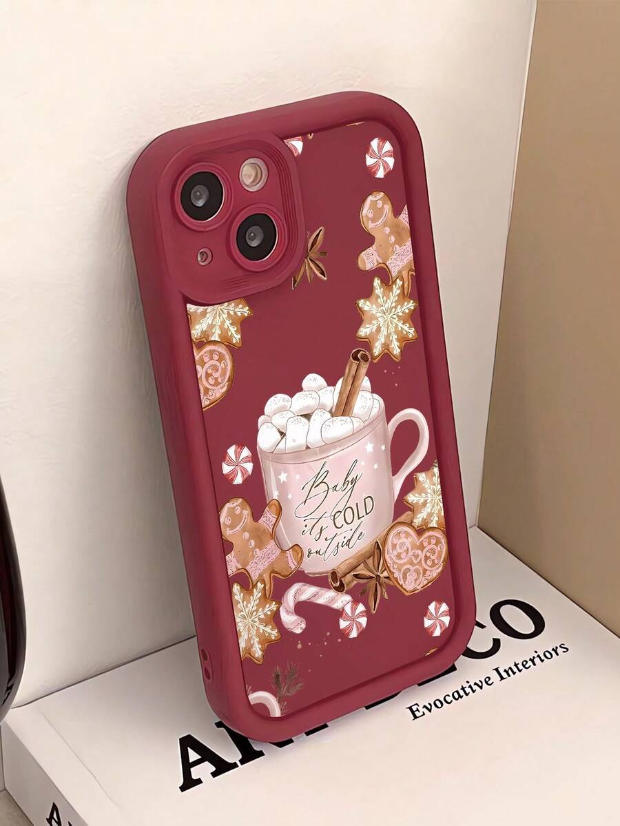 1pc Fashionable Autumn/Christmas Graphic Patchwork Pattern Soft Shockproof Anti-Fingerprint Full Coverage Phone Case Compatible With IPhone 16/16Pro/16Plus/15/15ProMax/15Pro/11/12/13/14ProMax/11Pro/11ProMax/12Pro/12ProMax/13Pro/13ProMax/14Pro/14ProMax/16ProMax/16/16Pro/16Plus - Multicolor - View 1