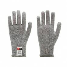 2-Pair/4-Pair Pack 2025 Latest CE Certified EN388 Standard Cut Resistant Gloves, Level 5 Cut Protection, Grade A Cut Index, Highest Grade D Abrasion Resistance, Reinforced Palm, Anti-Slip, Oil-Resistant, Puncture-Proof, Breathable Mesh Knit Design, Flexible Fit, Unisex Industrial Safety Cut Protection Gloves