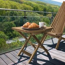Mesa auxiliar plegable de madera para exteriores, mesa auxiliar de acacia certificada FSC, mesa auxiliar plegable de madera para exteriores, patio, porche, piscina, patio trasero, jardn - inicial - Ver 3