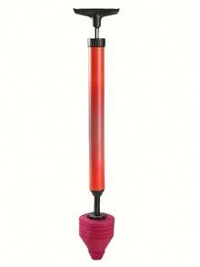 Toilet Uncloggers - Heavy Duty Air Pressure Toilet Drain, Sink & Shower Clog Clearer - Efficient Bathroom Unclogging Equipment - Ergonomic Handle Design - Red - View 14