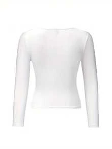 Camiseta de manga larga con cuello redondo y eslogan gráfico de otoño e invierno para mujer, top casual de ajuste ceñido y versátil, ropa de mujer de moda otoñal, adecuada para uso diario