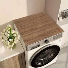 1 tấm lót bảo vệ đầu máy giặt và máy sấy họa tiết vân gỗ, Diatomite, tấm phủ bụi máy giặt, phụ kiện nhà bếp, chống trượt, thích hợp cho phòng giặt, phòng tắm, trang trí nhà cửa và trang trí phòng - Nhiều màu - Xem 4