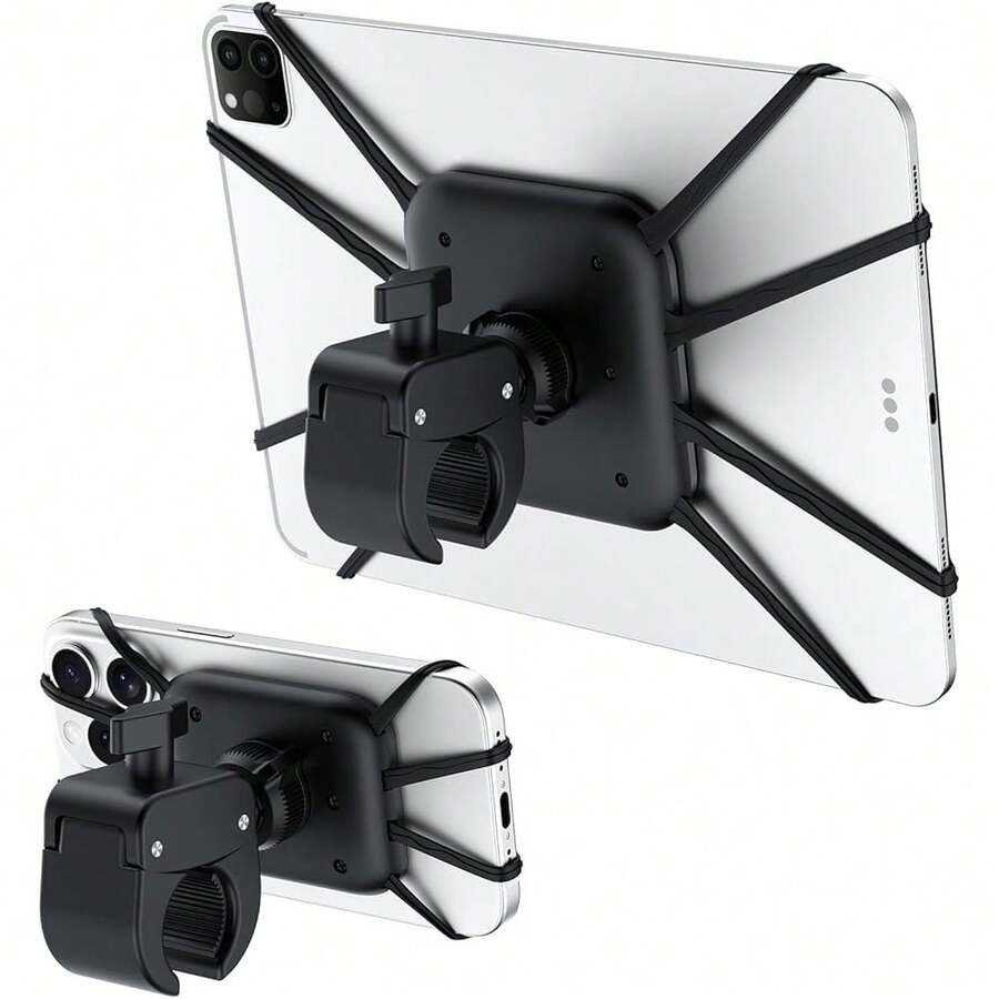 2-In-1 Holder For Treadmill, Spin  Tablet Holder Mount, Exercise  Phone Holder, Anti-Slip  Design Mount, Fits All 5.5-12.9" Cell Phones And Tablets