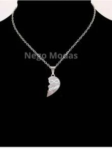 Colar Amor Eterno, Colar de Casal, Amizade, BestFriends, Presente, Compatilhar, Carinho, Cute