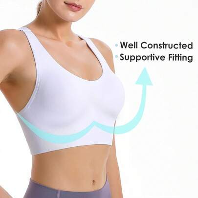 Brasier Deportivo Mujer 3 Piezas Bra Yoga con Copas Tops Deportivos para Mujeres Sujetador Acolchonado Extraíble para Entrenamiento Correr Fitness