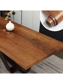 1 Rolle selbstklebende wasserfeste Retro-Holzmaserung Sofort-Abreiß- und Klebekontaktfolie, ölbeständig, abnehmbar, geeignet für Wohnzimmer, Küche, Schlafzimmer, Dekoration, Tisch- und Stuhlrenovierung, 17.7inX39.3/118.1/196.8in