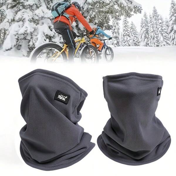 1pc Warm Winter Half Face Mask Neck Gaiter, Suitable For Cycling, Skiing And Other Outdoor Sports