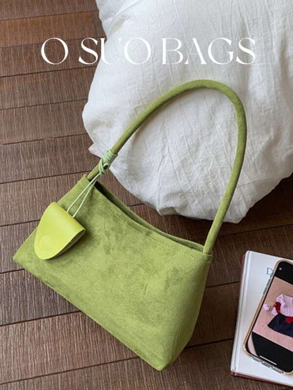 2025 New Vintage PU Suede Feeling Women's One Shoulder Underarm Bag, Large Capacity Casual Tote