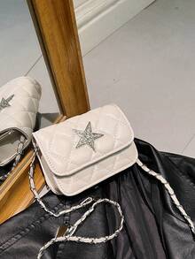 1pc PU Magnetic Buckle Korean Style Mini Square Bag, Fashion Chain Coin Purse Crossbody Bag, Personalized Stylish Aesthetics Mini Square Bag Suitable For Daily Use, High-End Solid Color Matching, Suitable For Daily Shopping, Birthday Party, Exquisite And Cute Chain Crossbody Bag, Gift For Friends And Family - Mini Crossbody Bag - View 13