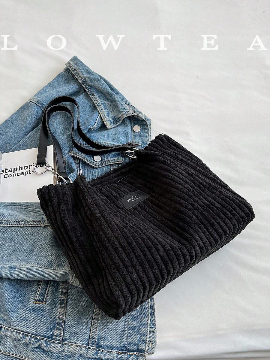 輕便，商務休閒時尚的大容量簡約款毛絨肩托包，適合學校，旅遊，購物，約會，送給女性、少女、女大學生、初學者和白領工人的禮物，非常適合辦公室、大學、工作、商務、通勤、戶外、旅遊、外出、學校背包、便攜式、大容量、少女女大學生、非常適合辦公室、大學、中學、高中、工作、商務、通勤、辦公室使用