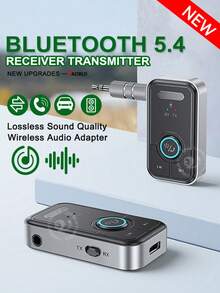 VAORLO 升级版蓝牙 5.4 音频接收器发射器 3.5 毫米 AUX HiFi 立体声音乐无线音频适配器带麦克风免提通话车载套件扬声器蓝牙耳机电视电脑飞机 - 彩色 - 查看 12